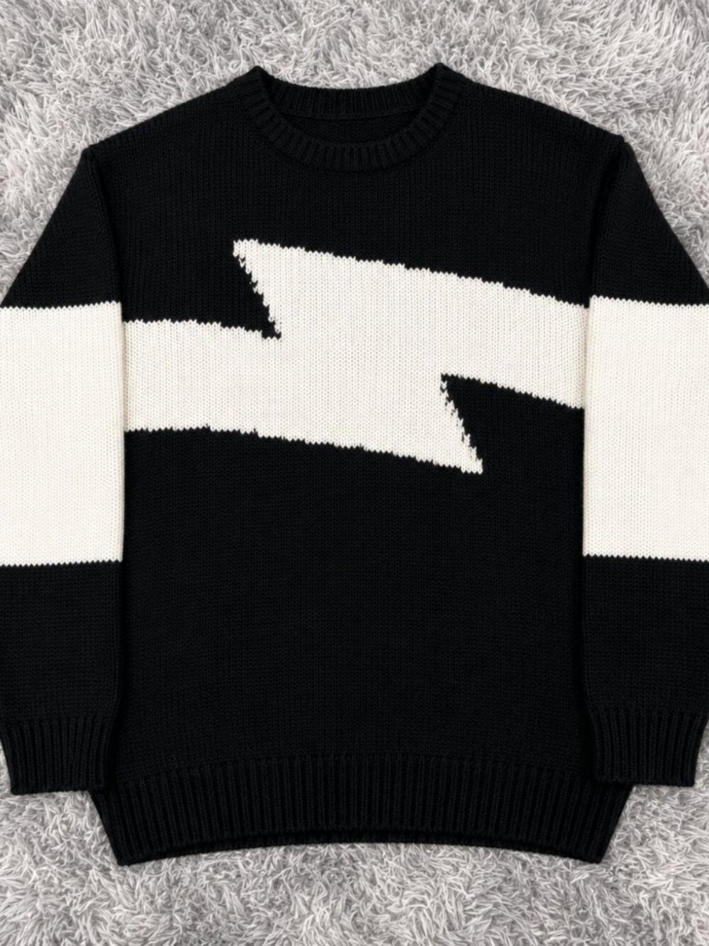 Vintage Black White Sweater